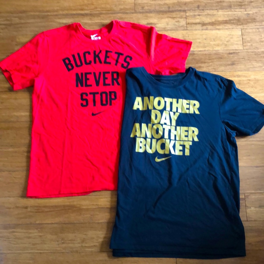 2 Large Nike Basketball T-shirts - great condition